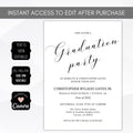 persoanlized graduation party invitations for any guy girl grad party invite